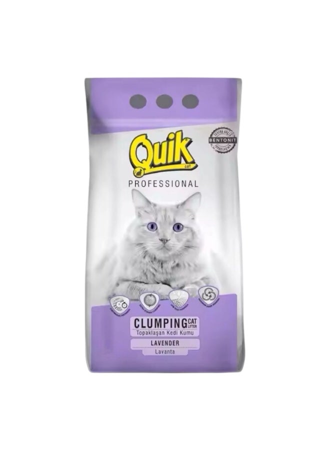 Quick Clumping Cat Litter with Refreshing Lavender Scent, 20 Liters